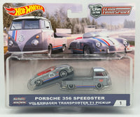 Hot Wheels Team Transport Porsche 356 Speedster & VW Volkswagen Transporter T1 Pickup