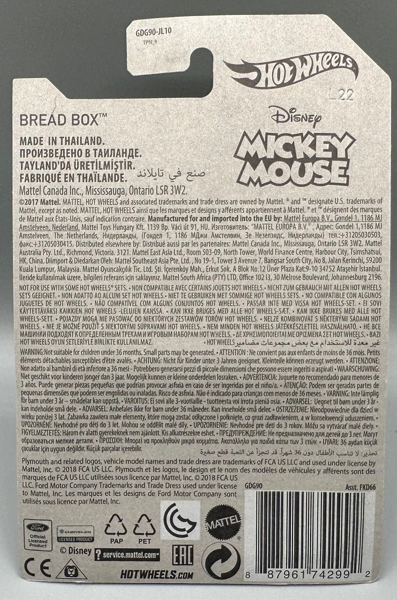 Hot Wheels Disney Mickey Mouse Bread Box HW Models Ltd