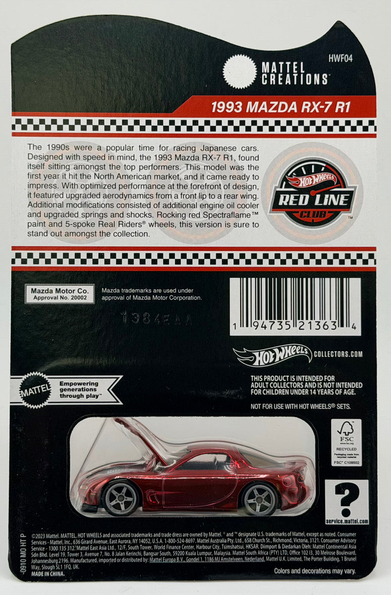 Hot Wheels RLC 1993 Mazda RX-7 R1 | HW Models Ltd
