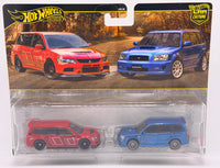 Hot Wheels 2 Pack 2005 Mitsubishi Lancer & 2004 Subaru Forester STI