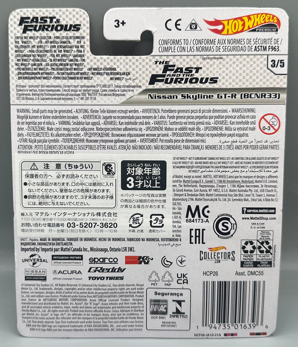 Promo HOT WHEELS NISSAN SKYLINE GT-R BNR34 GTR R34 FAST & FURIOUS 2021 - Diskon 50% di Seller