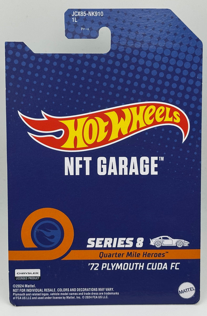 Hot Wheels NFT Garage Series 8 '72 Plymouth Cuda FC | HW Models Ltd