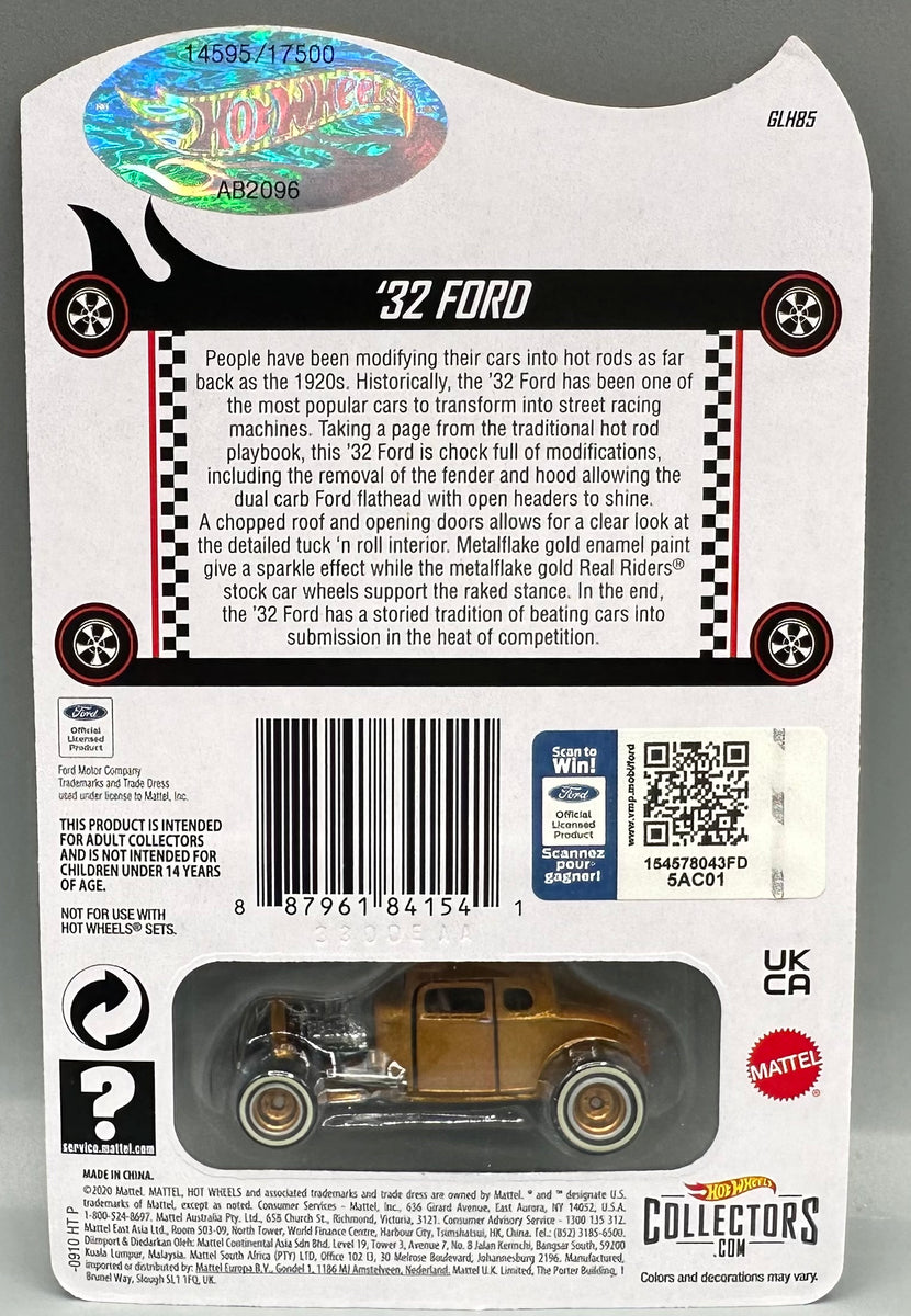 Hot Wheels Premium RLC 32 FORD COLLECTORS EXCLUSIF RED LINE Hot Wheels Premium RLC 32 FORD COLLECTORS EXCLUSIF RED LINE