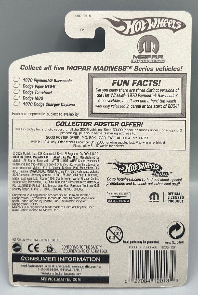 Hot Wheels 1970 Plymouth Barracuda HW Models Ltd