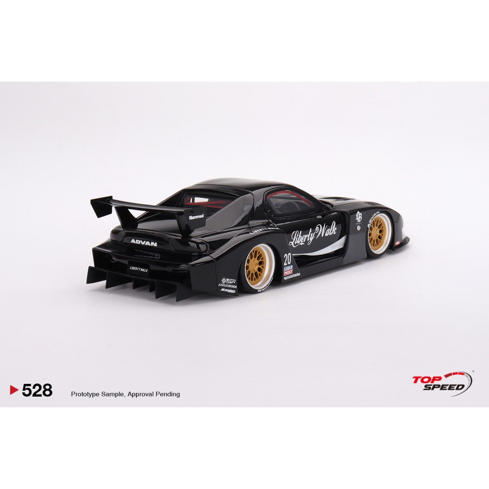 Liberty Walk 1/18ブラック RX-7 箱あり 未使用新品です！！ Top Speed 1:18 MAZDA RX-7 LB-Super Silhouette Liberty Walk