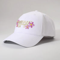 Mini GT Cap White With Pink Floral