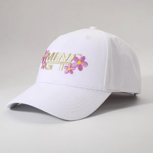 Mini GT Cap White With Pink Floral
