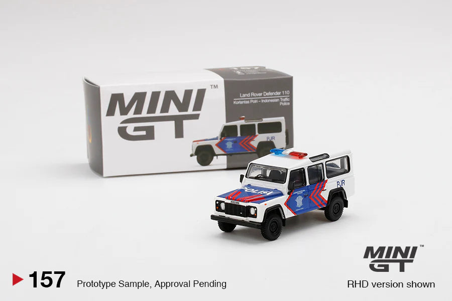 Mini GT 157 Land Rover Defender 110 Korlantas Polri Indonesian Traffic Police