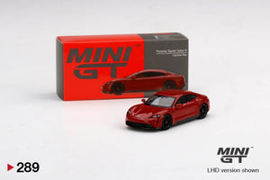 Mini GT 289 Porsche Taycan Turbo S Carmine Red