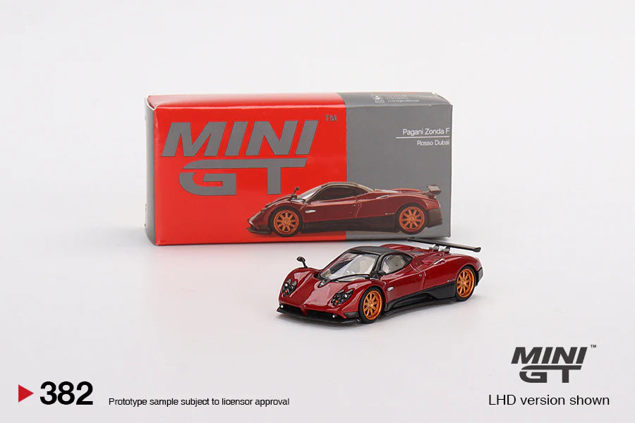 Mini GT 382 Pagani Zonda F Rosso Dubai