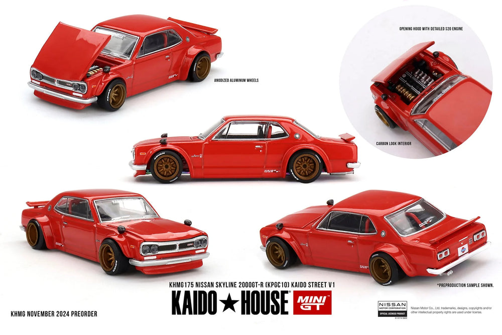 Mini GT Kaido House 175 Nissan Skyline 2000GT-R Kaido Street V1
