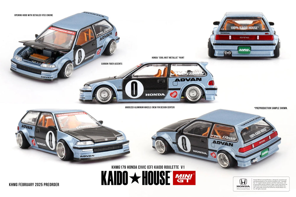 Mini GT X Kaido House 179 Honda Civic EF Kaido Roulette V1