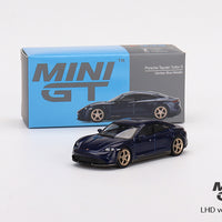 Mini GT 339 Porsche Taycan Turbo S Gentian Blue Metallic