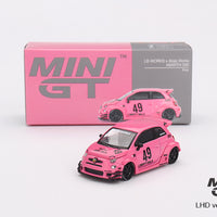 Mini GT 851 Fiat Abarth 595 LB Workx X Abas Works Pink