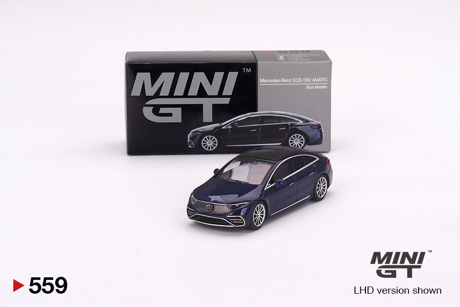 Mini GT 559 Mercedes Bemz EQS 580 4Matic Blue Metallic