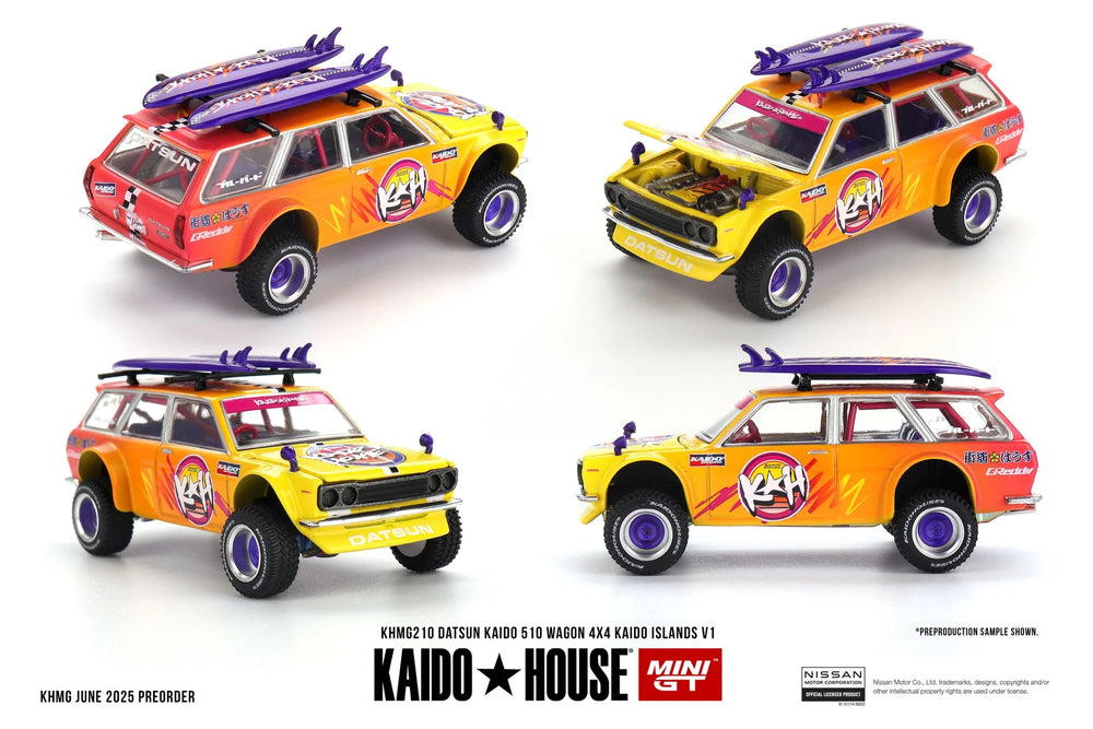 Mini GT X Kaido House 210 Datsun Kaido 510 Wagon 4X4 Kaido Islands V1