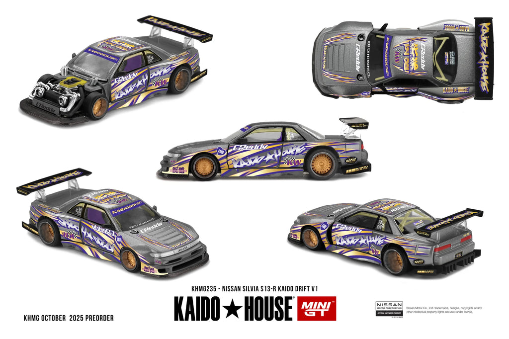 Mini GT X Kaido House 235 Nissan Silvia S13-R Kaido Drift V1 | HW