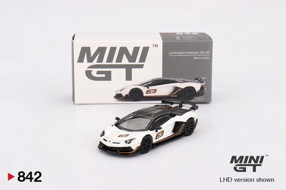 Mini GT 842 Lamborghini Aventador SVJ 63 Bianco Asopo