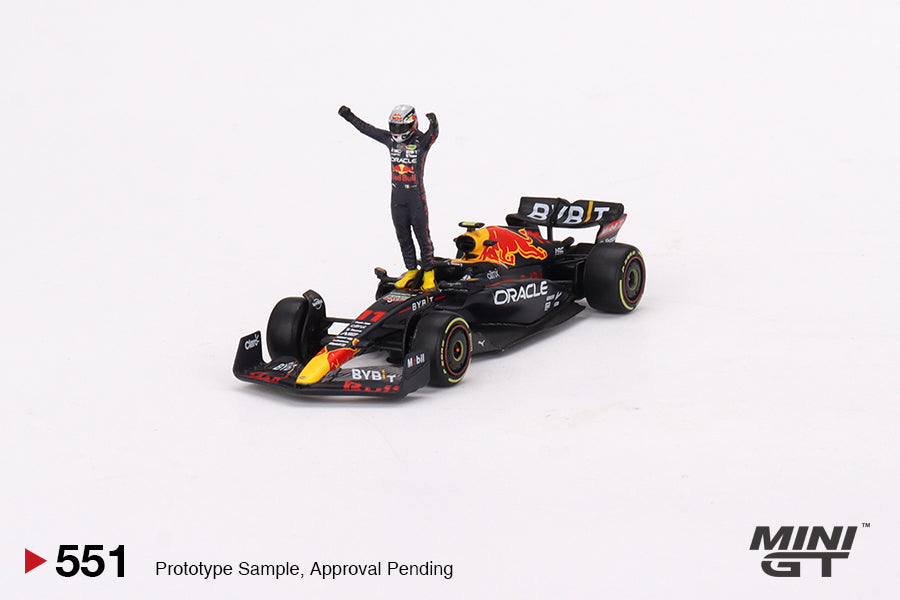 Mini GT 551 Oracle Red Bull Racing RB18 #11 Sergio Perez 2022 Monaco Grand Prix Winner