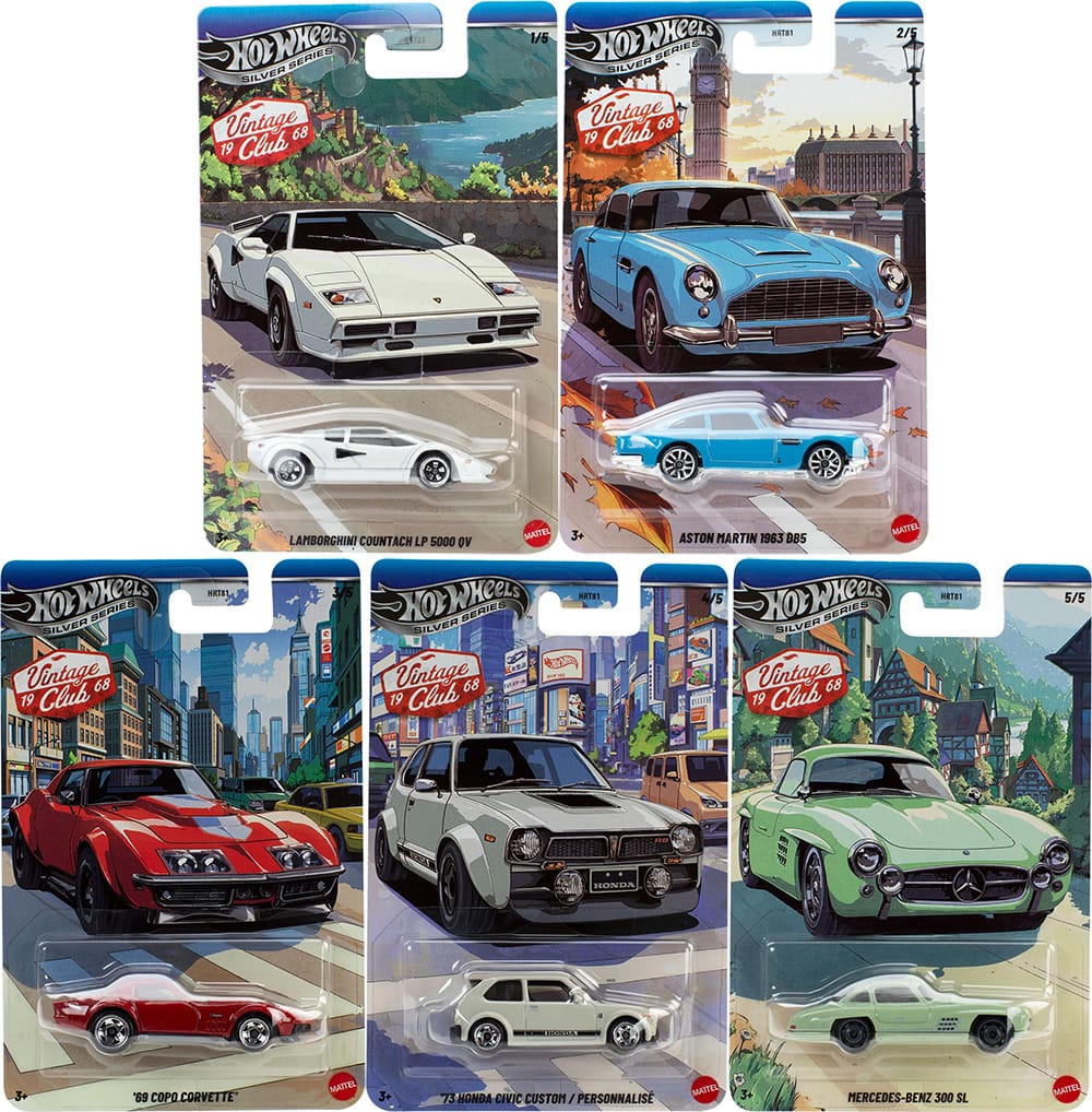 Hot Wheels Vintage Racing 5 Car Set | HW Models Ltd