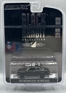 Greenlight Black Bandit Collection 1971 Datsun 510 W/ Ski Roof Rack