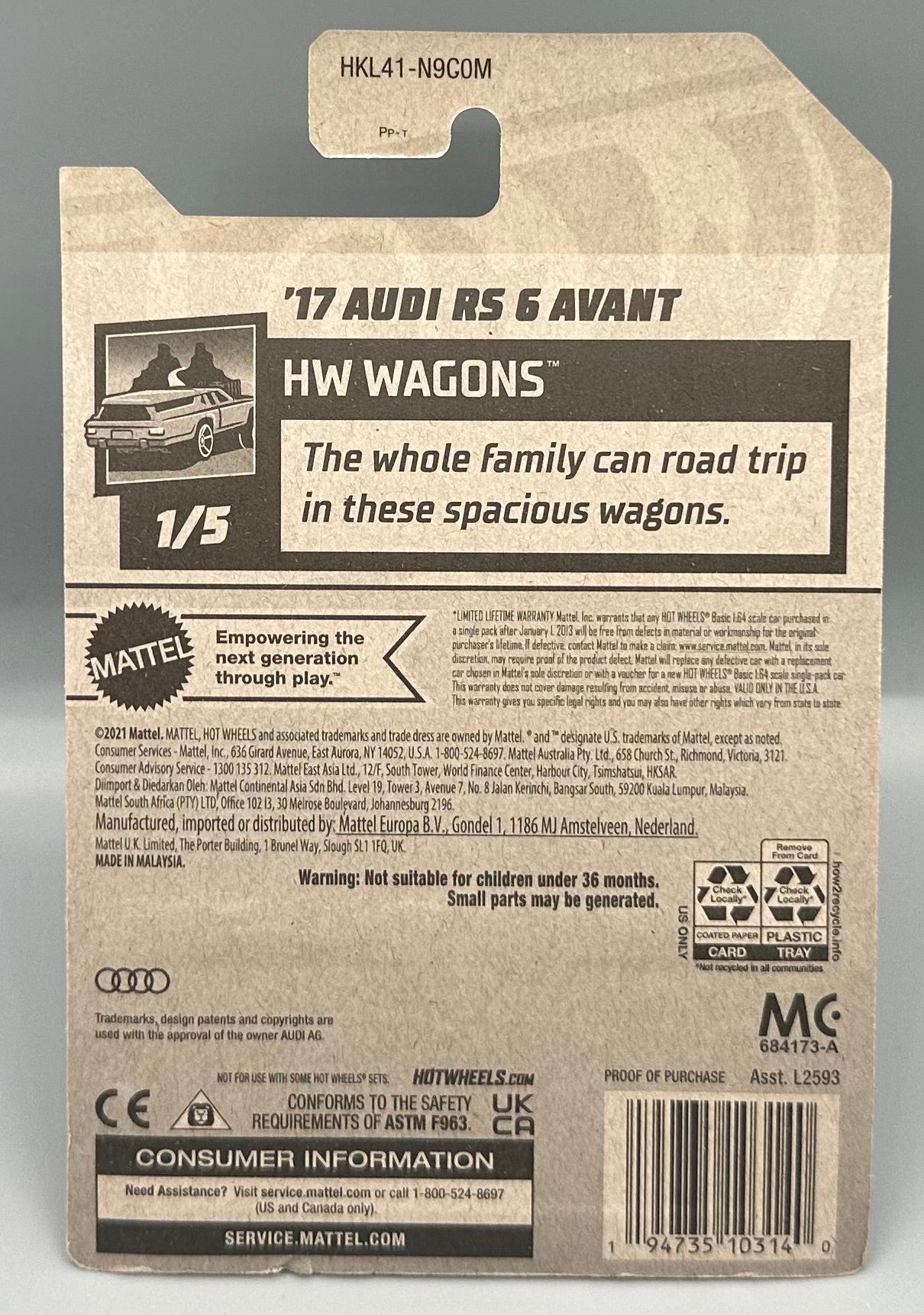 Hot Wheels Dollar General '17 Audi RS6 Avant HW Models Ltd