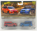Hot Wheels 2 Pack 2005 Mitsubishi Lancer Evolution IX Wagon & 2004 Subaru Forester STi