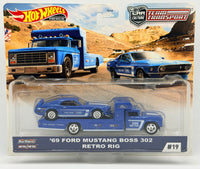 Hot Wheels Team Transport '69 Ford Mustang Boss 302 Retro Rig
