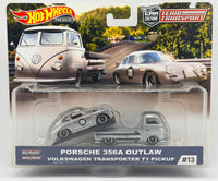 Hot Wheels Team Transport Porsche 356a Outlaw & VW Volkswagen Transporter T1 Pickup
