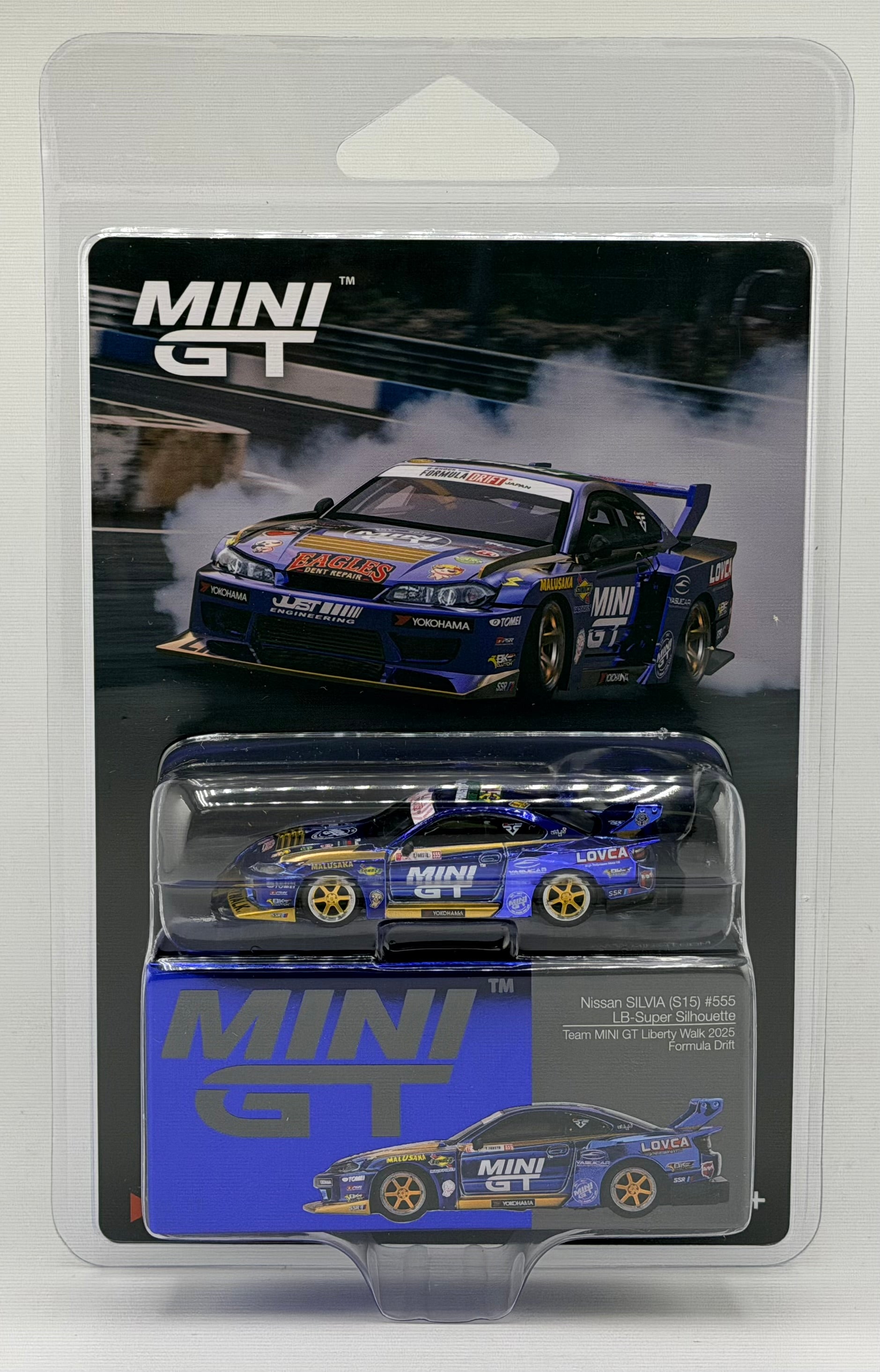 Mini GT 1157 Nissan Silvia (S15) 555 LB Super Silhouette Team Mini