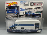 Hot Wheels Team Transport Custom Corvette Stingray Coupe & Fleet Flyer
