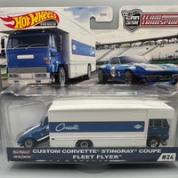Hot Wheels Team Transport Custom Corvette Stingray Coupe & Fleet Flyer