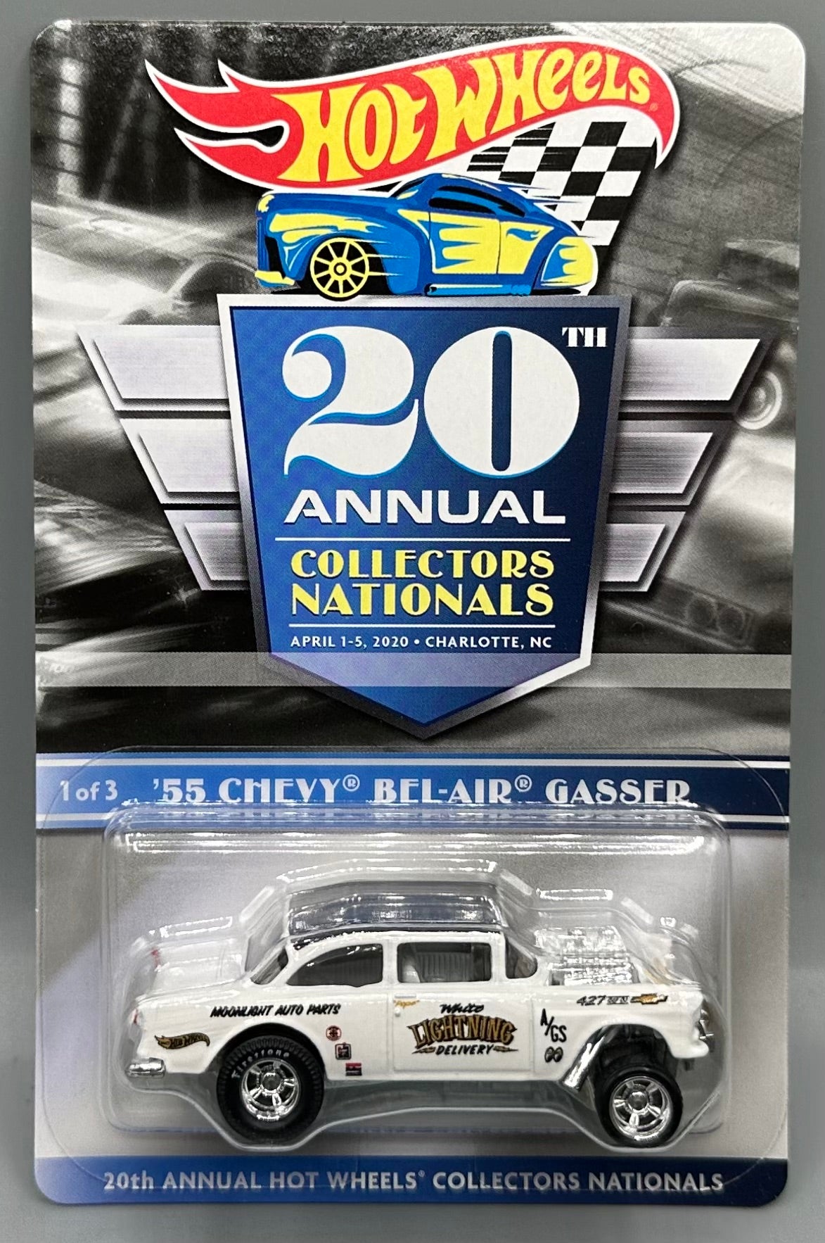 Hot Wheels '55 Chevy Bel Air Gasser – Pearl & Chrome Edition, Sammlerauto