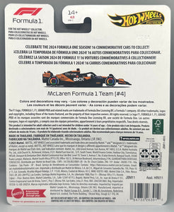 Hot Wheels 2024 Mclaren Formula 1  Team (No.4)
