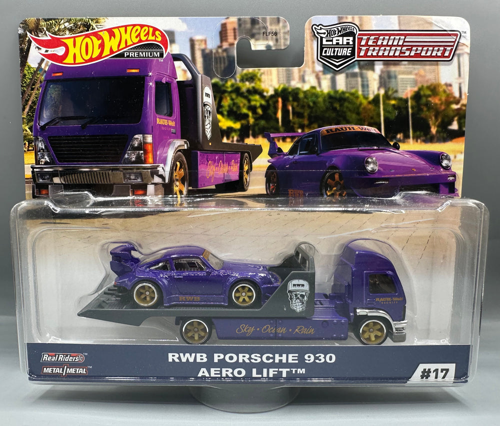 Hot Wheels Team Transport RWB Porsche 930 & Aero Lift