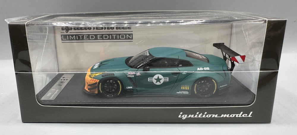 Ignition Model 1:43 IIado Store Exclusive Liberty Walk LB-Works Nissan GT-R R35 Type 2 Matte Green