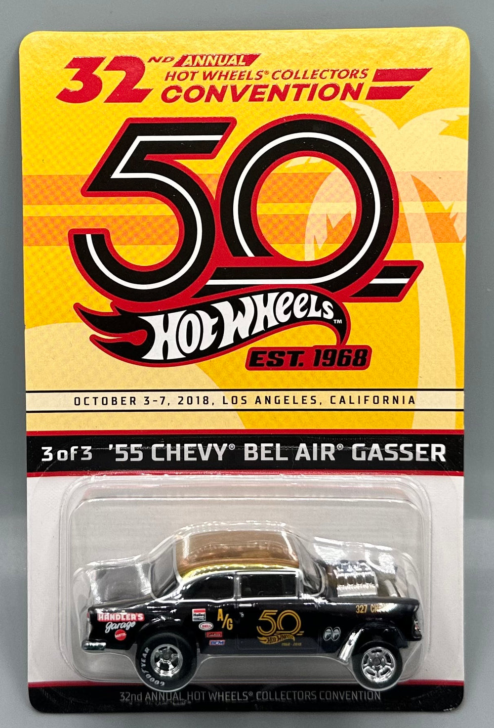 Hot Wheels 2018 32nd Annual Convention 55 Chevy Bel Air Gasser #2693/ 4500  | eBay
