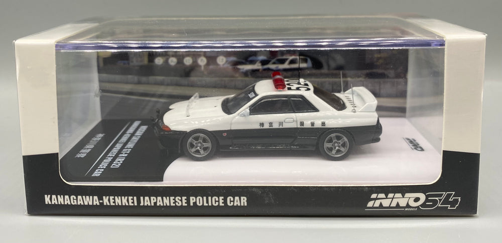 Inno64 Nissan Skyline GT-R (R32) Kanagawa Kenkei Japanese Police Car