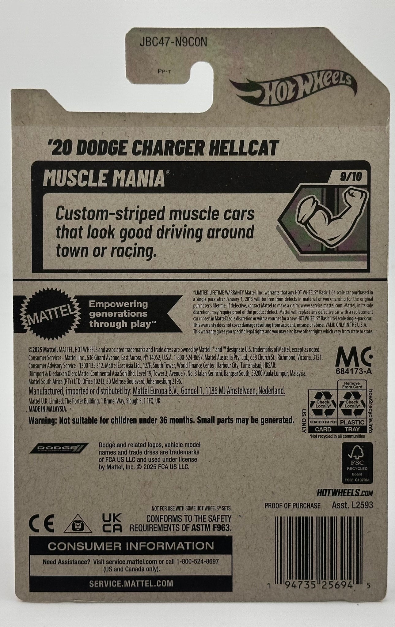Hot Wheels Super Treasure Hunt '20 Dodge Charger Hellcat Factory Seale ...