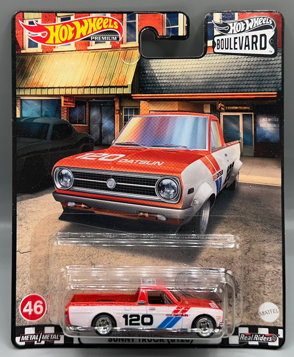 Hot Wheels Boulevard '75 BRE Datsun Sunny Truck (B120) Red Bre Datsun Variation