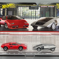 Hot Wheels 2 Pack Lamborghini Countach LP5000 QV & Lancia Stratos Zero