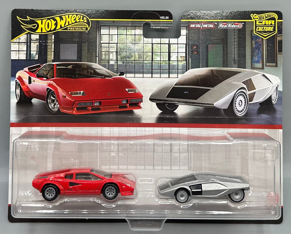 Hot Wheels 2 Pack Lamborghini Countach LP5000 QV & Lancia Stratos Zero