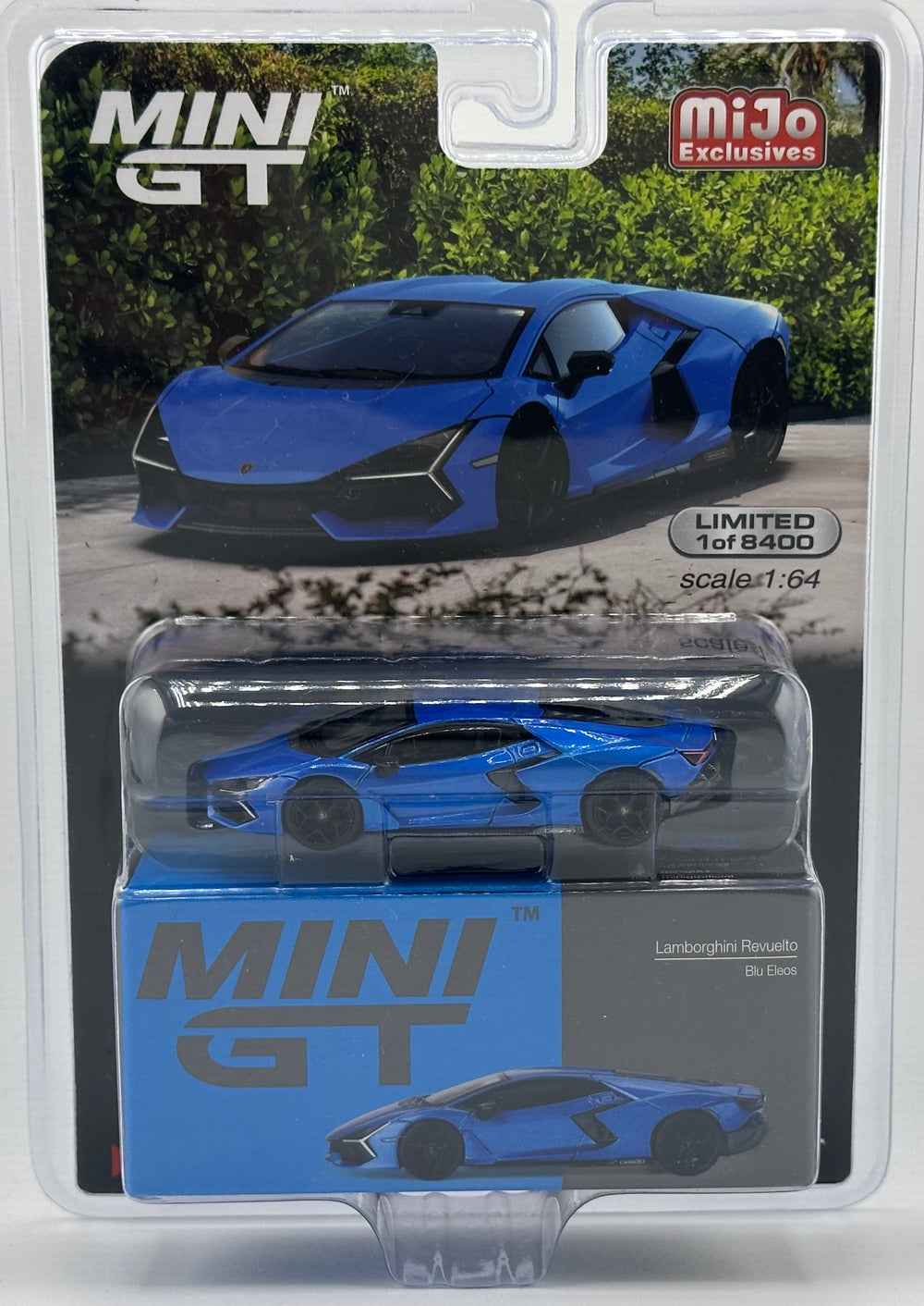 Mini GT 748 Lamborghini Revuelto Blu Eleos