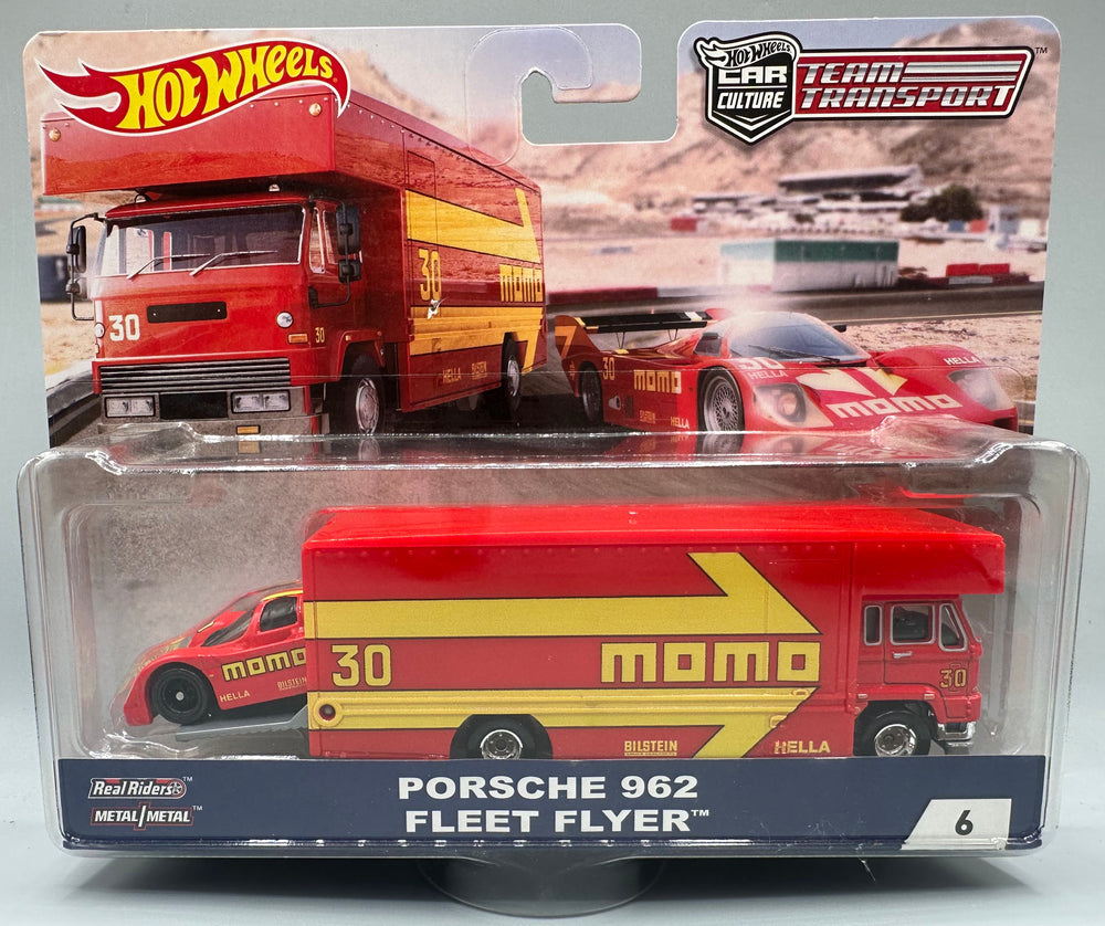 Hot Wheels Team Transport Porsche 962 & Fleet Flyer