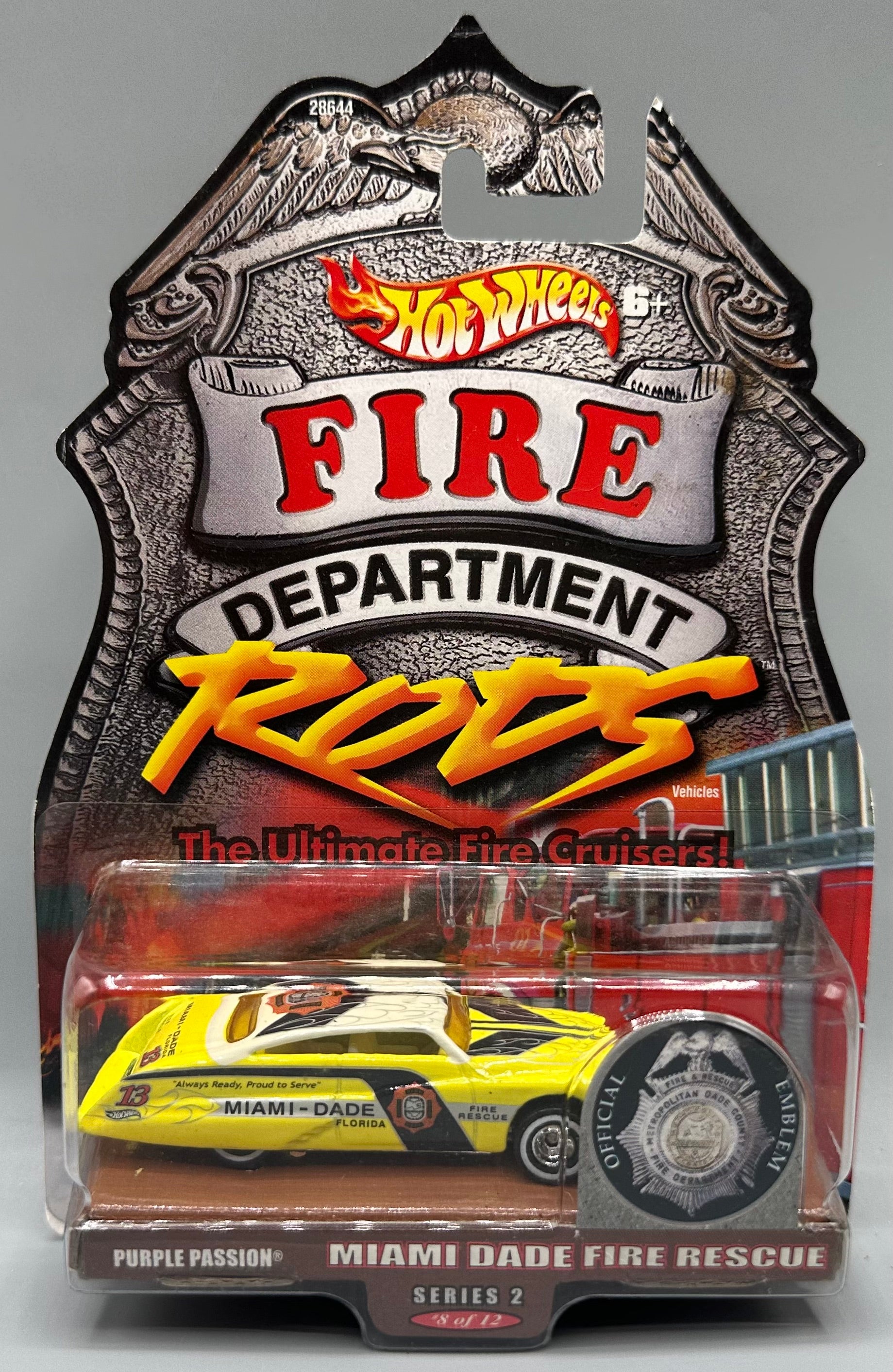 Hot Wheels Fire Department Rods Miami Dade Fire Rescue Purple