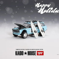 Mini GT Kaido House 92 Datsun 510 Wagon 4X4 Winter Holiday Edition