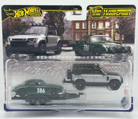 Hot Wheels Team Transport Jaguar MK1 & 2023 Land Rover Defender 110
