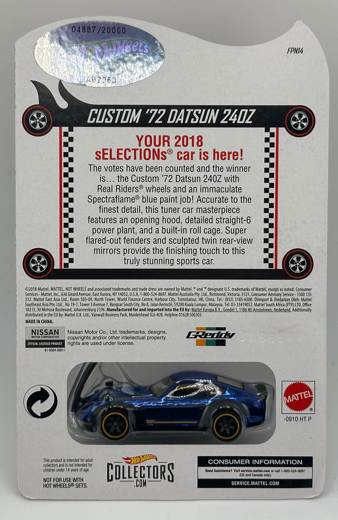 Hot Wheels RLC Custom '72 Datsun 240z | HW Models Ltd