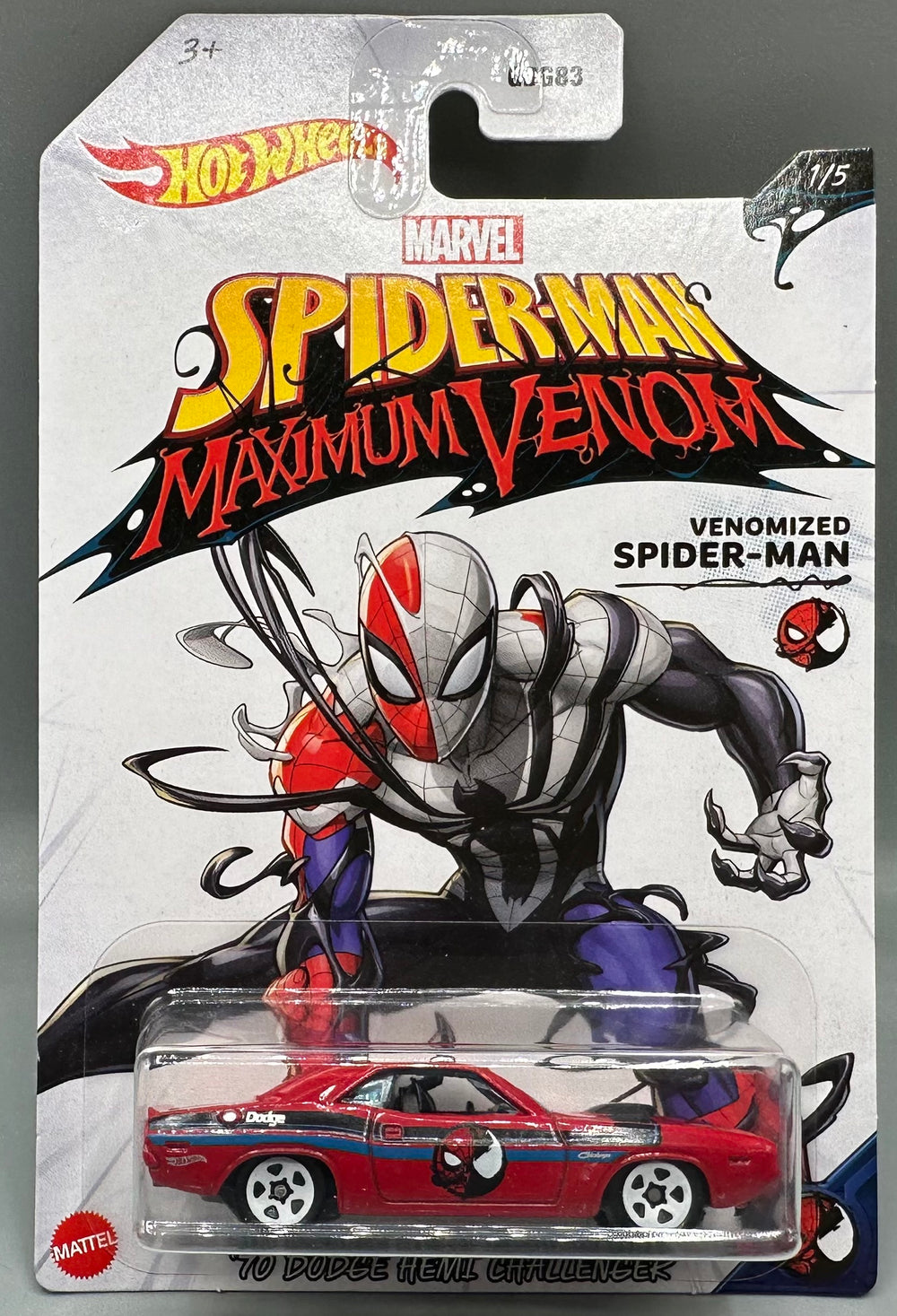 Hot Wheels Spider-Man Maximum Venom '70 Dodge Hemi Challlenger