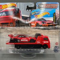 Hot Wheels Team Transport Liberty Walk LB ER34 Super Silhouette & Fleet Street